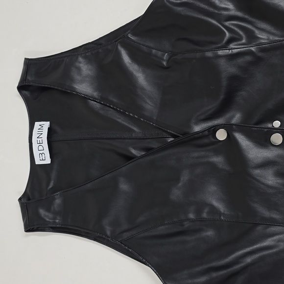 EB DENIM 100% PU LEATHER VEST - Picture 2 of 8